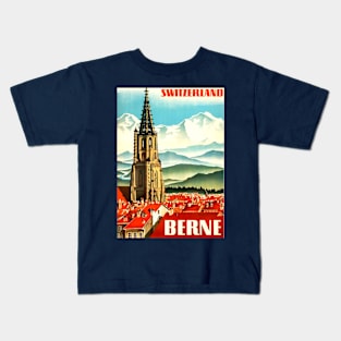 Vintage Travel Poster - Berne Switzerland Kids T-Shirt